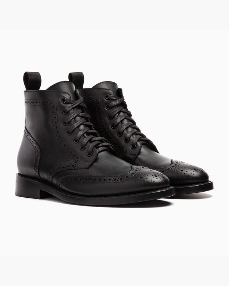 Vintage Brown Lace-Up Boots